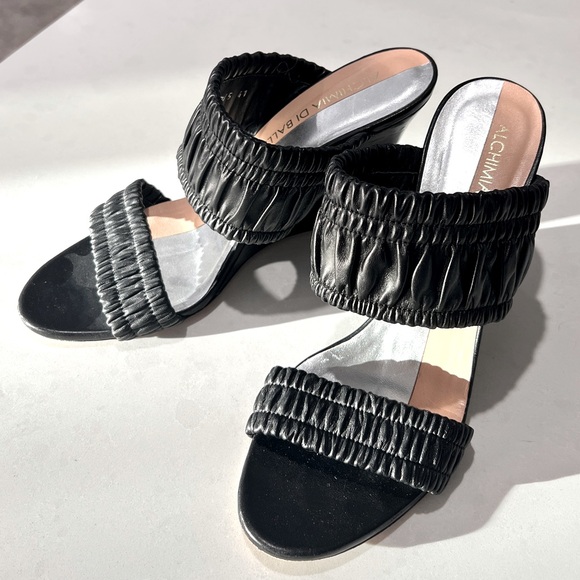 ALCHIMIA DI BALLIN Leather Wedge Heels - Picture 4 of 14